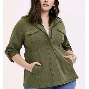 Torrid Khaki Women's Utility Jacket